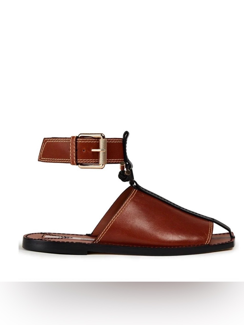 Zimmermann Square Toe Mule Ankle Strap Leather Sandal 38 - Picture 7 of 15